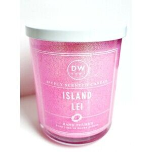 DW Home Doublewick Candle Island Lei 15 oz Pink Glitter 56 Hours New